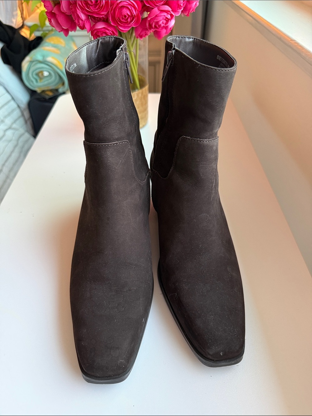Men's Dark Brown Suede Ankle Boots